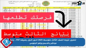 تحميل نتيجة الصف الثالث متوسط 2025 الدور الأول بصيغة PDF.. رابط مباشر بالاسم ورقم الجلوس